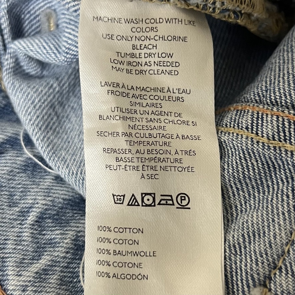 We The Free Tinsley Baggy High Rise Straight Leg Jeans Womens 26 Blue Bright Eye - Picture 11 of 15